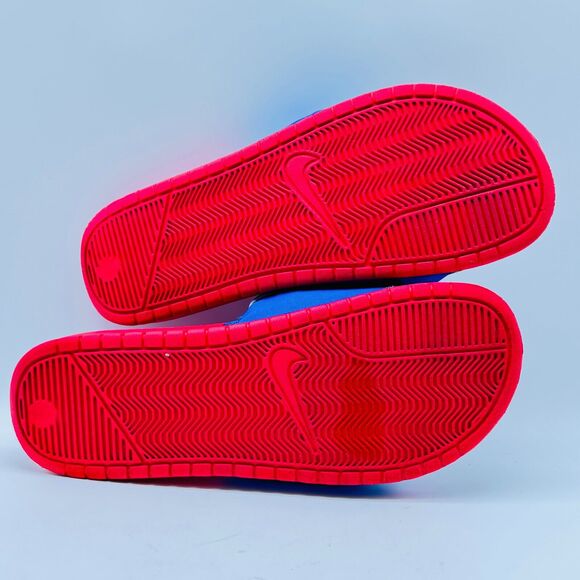 Nike Red and Blue Slip-On slides - Picture 9 of 11